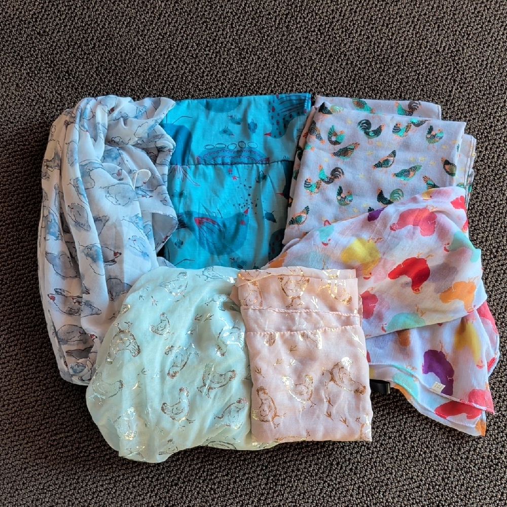 Six (6) Chicken Lady Scarves Set
